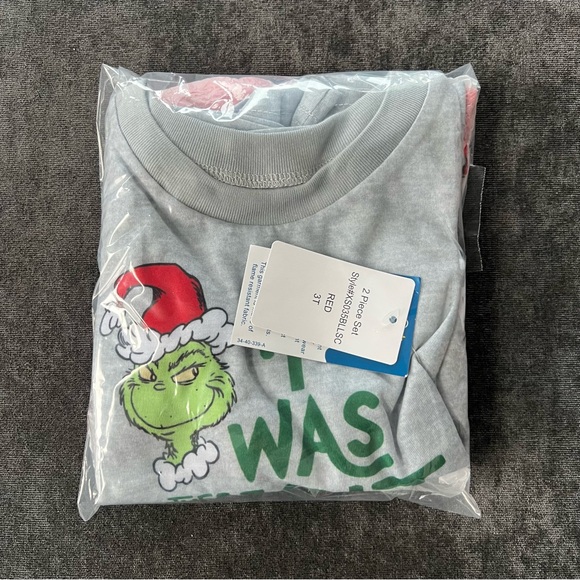 NWT Grinch Family Sleep Kids 2-Piece Pajama Set - Picture 11 of 13